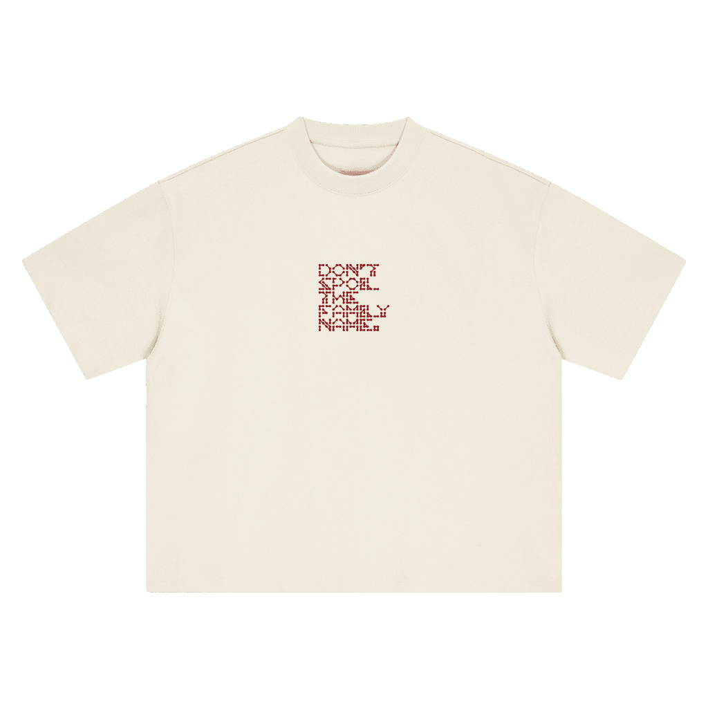 Long Live The Name boxy oversized T-shirt, front